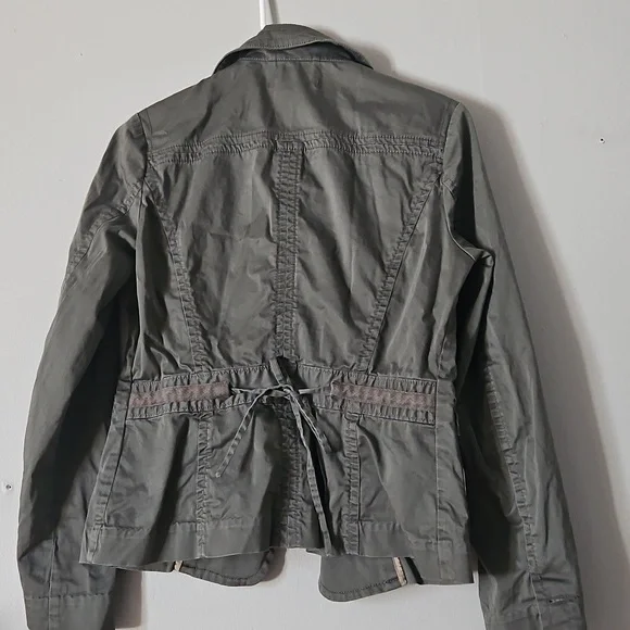 Lucky Brand Women’s 4 Pocket Military Army Green Field Utility Jacket - Picture 2 of 4